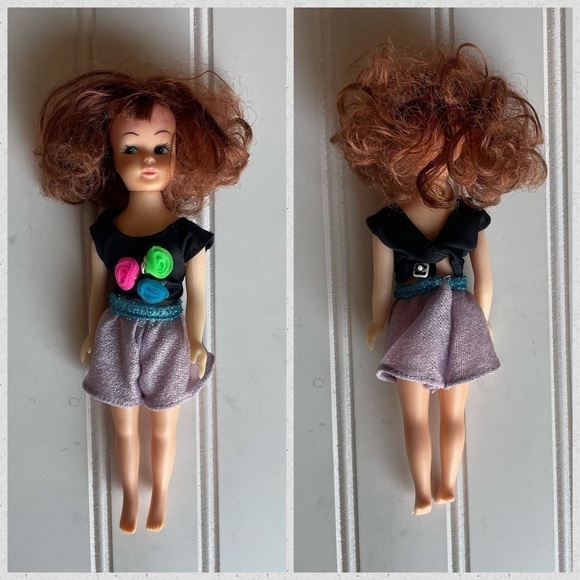 Vintage Pedigree Sindy Clone Doll Hong Kong 7.5” Brown curly hair 1960s - Picture 8 of 8